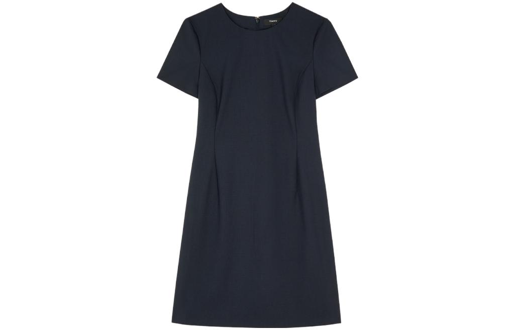 

THEORY Женское платье с коротким рукавом deep sea blue