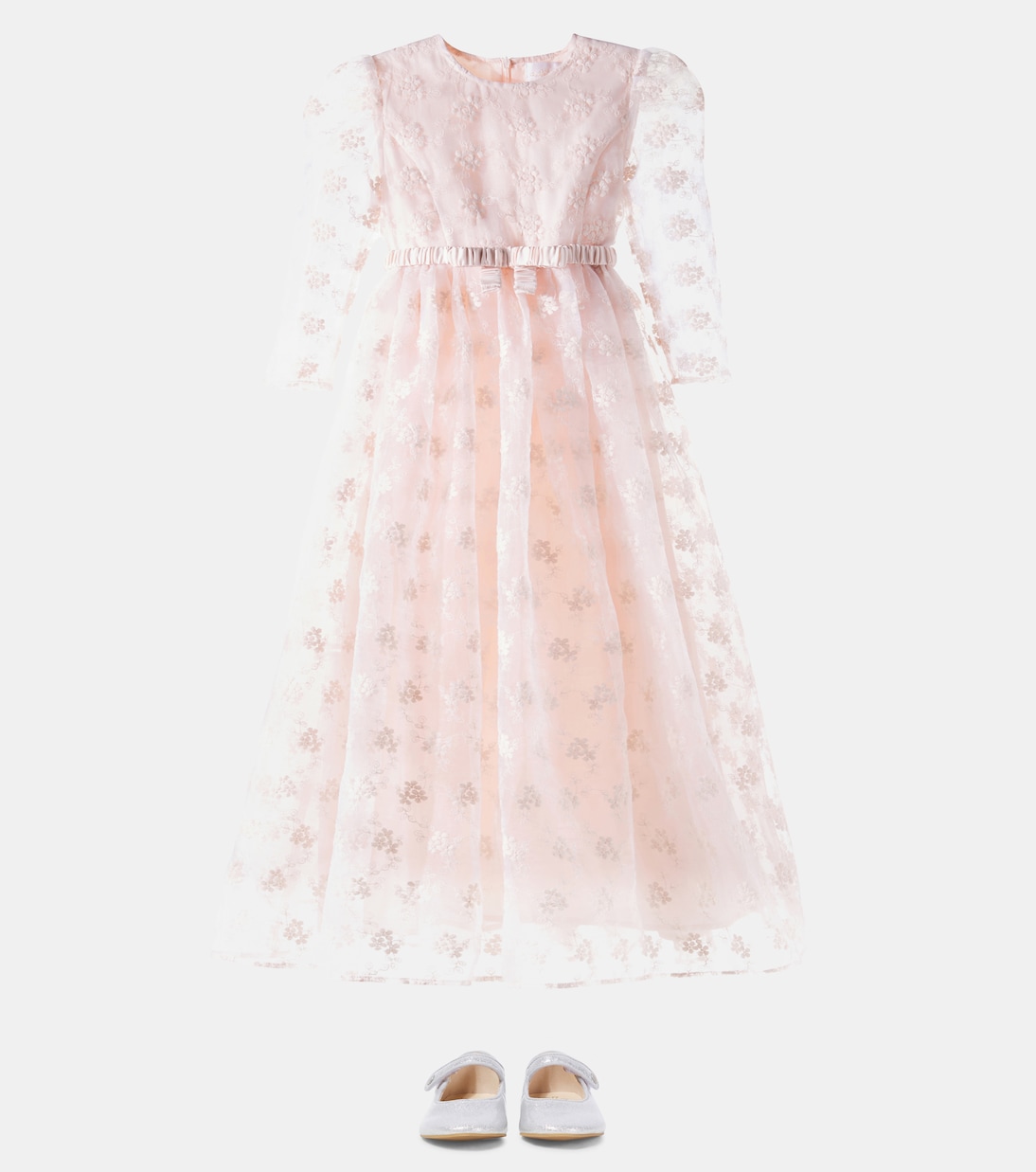 Платье из органзы с цветочной вышивкой Petite Amalie  , Soft Peach — фото 2