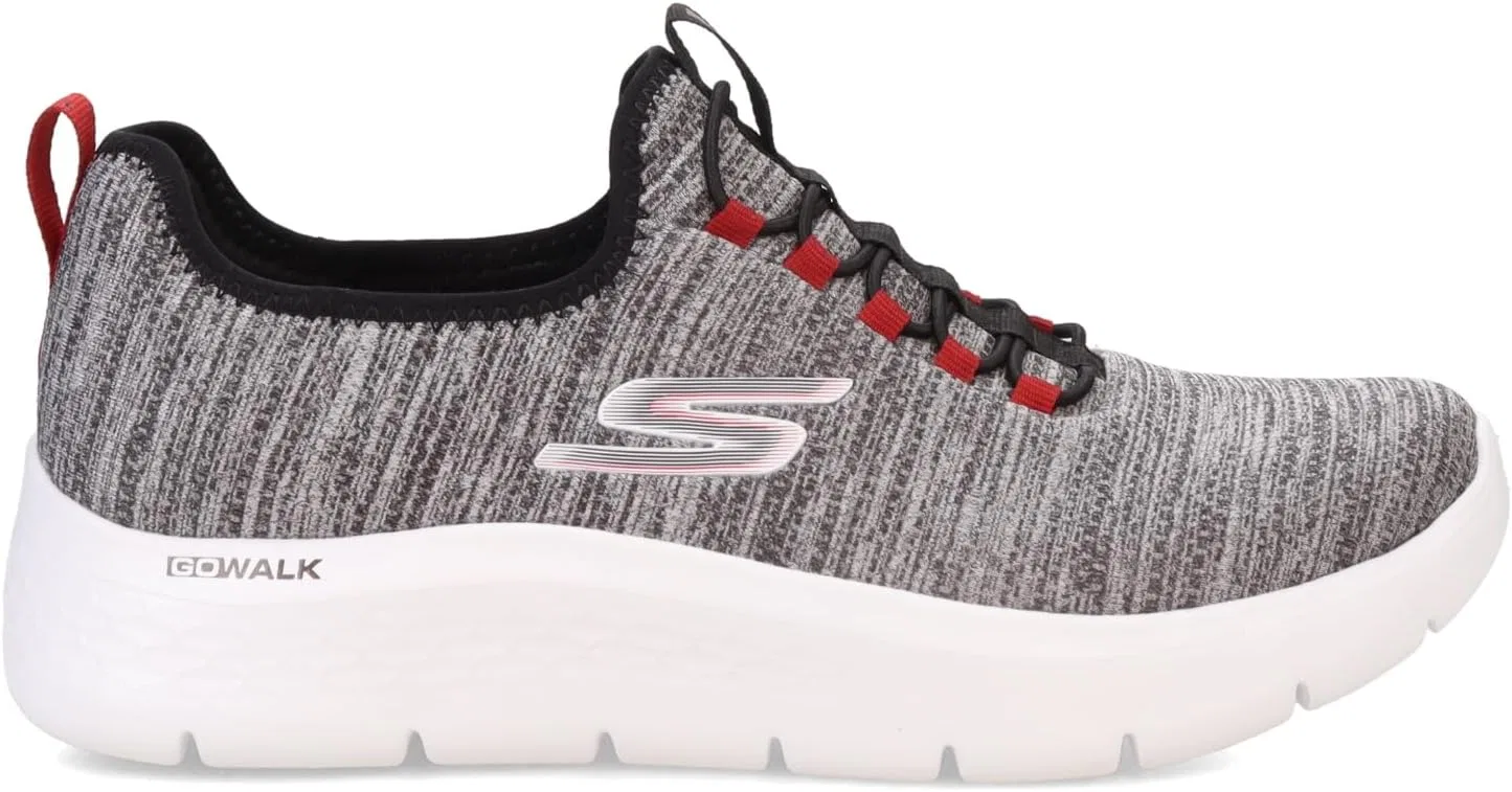 Мужские спортивные кроссовки Skechers Gowalk Flex с воздушной подушкой без шнурков, 2-White Black 2 — фото 3
