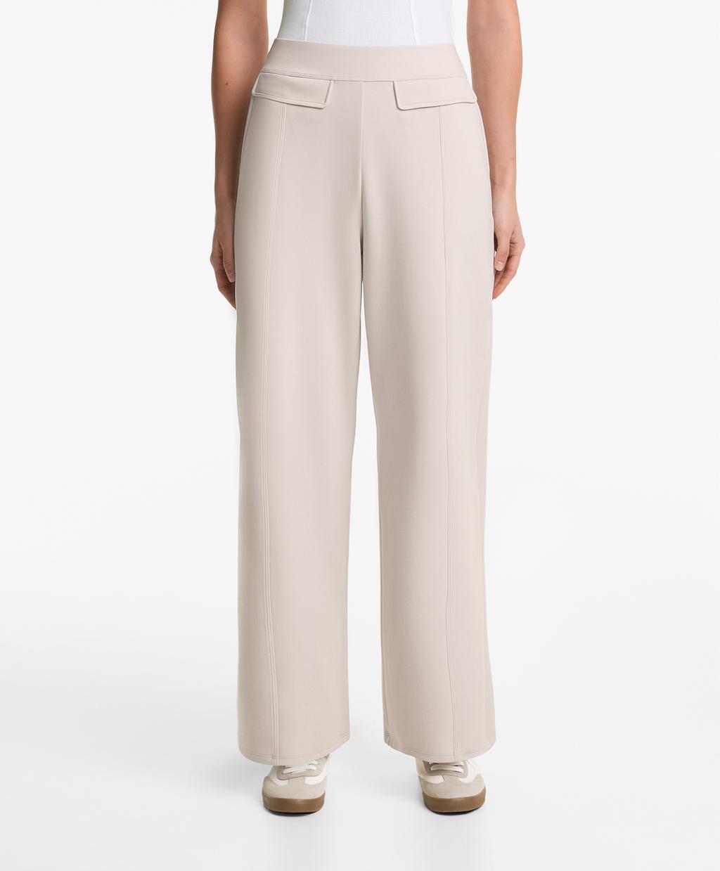 

Облегающие брюки с эффектом неопрена Oysho, цвет Pale Taupe