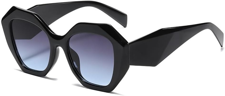 

Большие солнцезащитные очки неправильной формы для женщин, уникальные многоугольные солнцезащитные очки для мужчин, модные солнцезащитные очки в крупной оправе WNCKSQ, C7grayblue