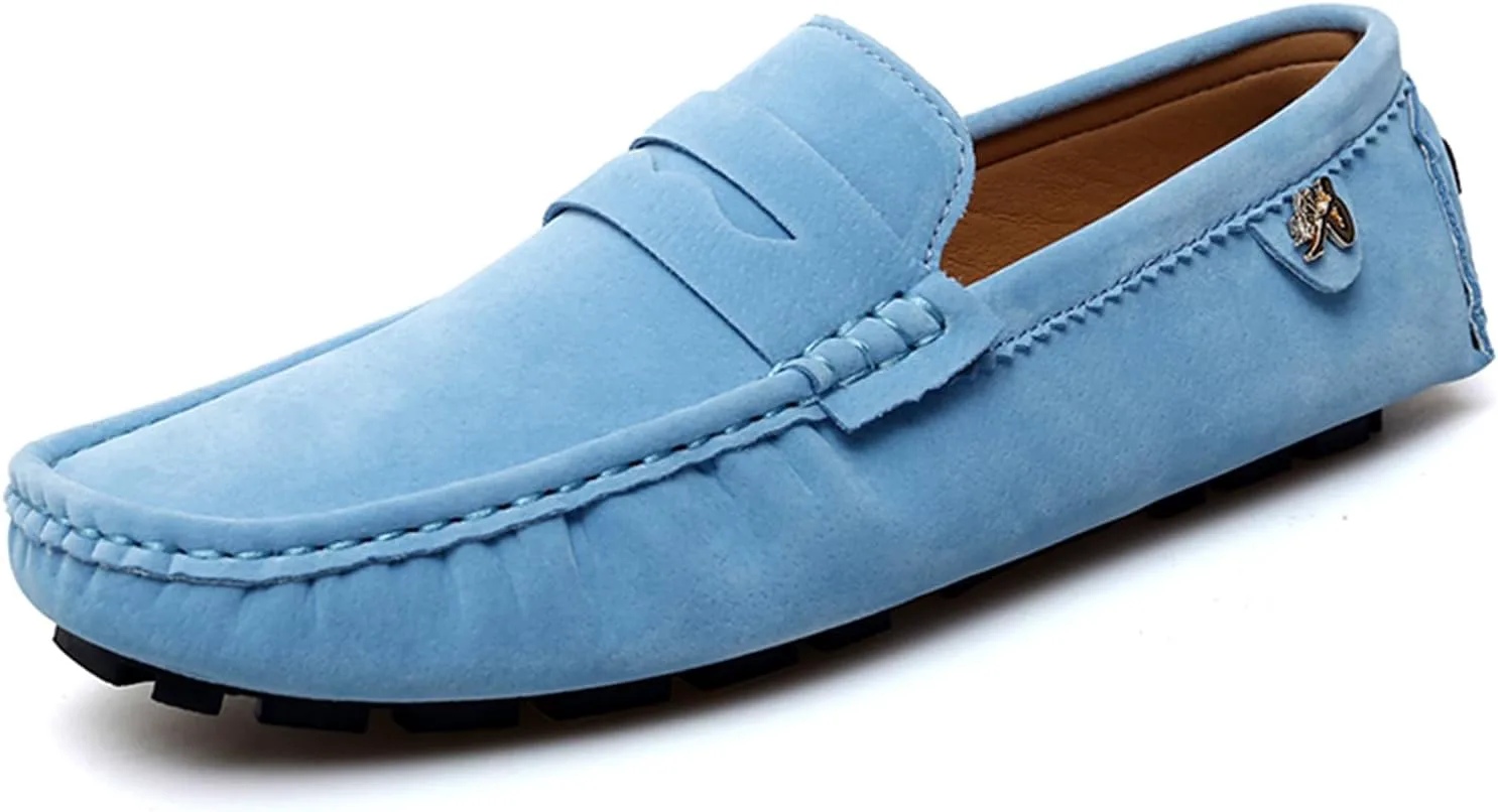Модные мужские мокасины Penny Loafers, обувь для вождения, слипоны, лодочные туфли Abborora, синий