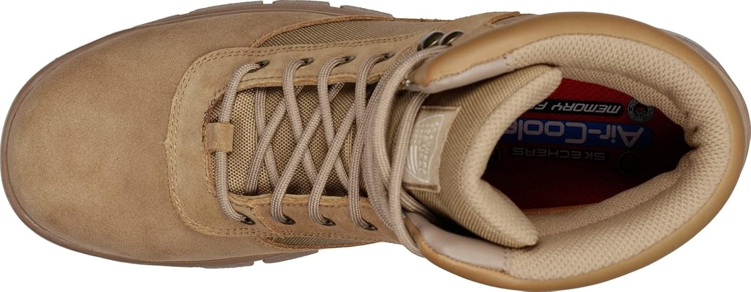 Мужские тактические ботинки Skechers Wascana - Baylan с мягким воротником и защитным носком, Coyote Brown — фото 3