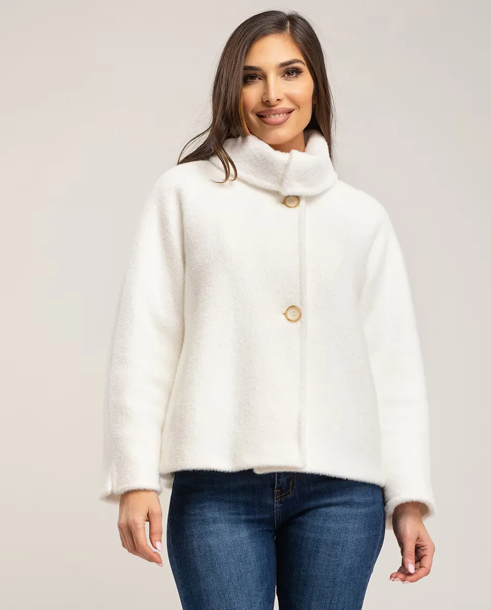 

Женская куртка с японскими рукавами и воротником-перекрестком Boutique El Corte Inglés, белый
