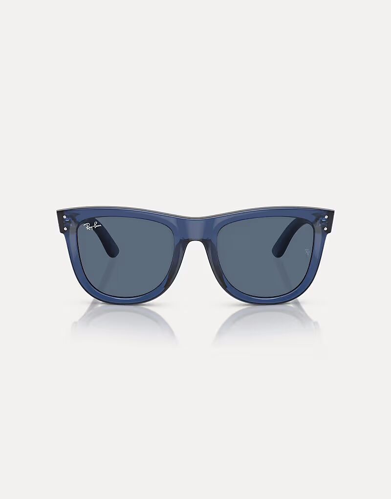 

Солнцезащитные очки Wayfarer квадратной формы с синими линзами в прозрачном темно-синем цвете Ray-Ban, Голубой, Солнцезащитные очки Wayfarer квадратной формы с синими линзами в прозрачном темно-синем цвете Ray-Ban