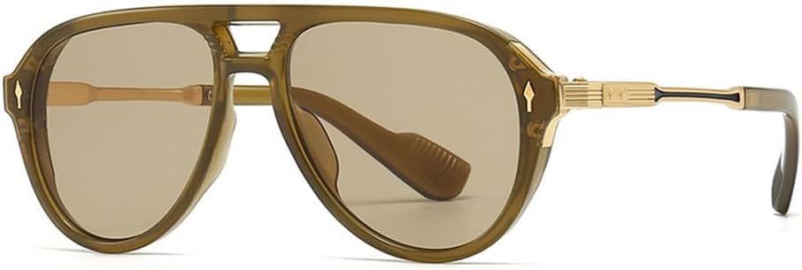 

Модные градиентные солнцезащитные очки UV400, трендовые очки с заклепками, роскошные женские солнцезащитные очки в стиле ретро с двойной перемычкой, мужские солнцезащитные очки-пилот KTUCN, Tyj182-3