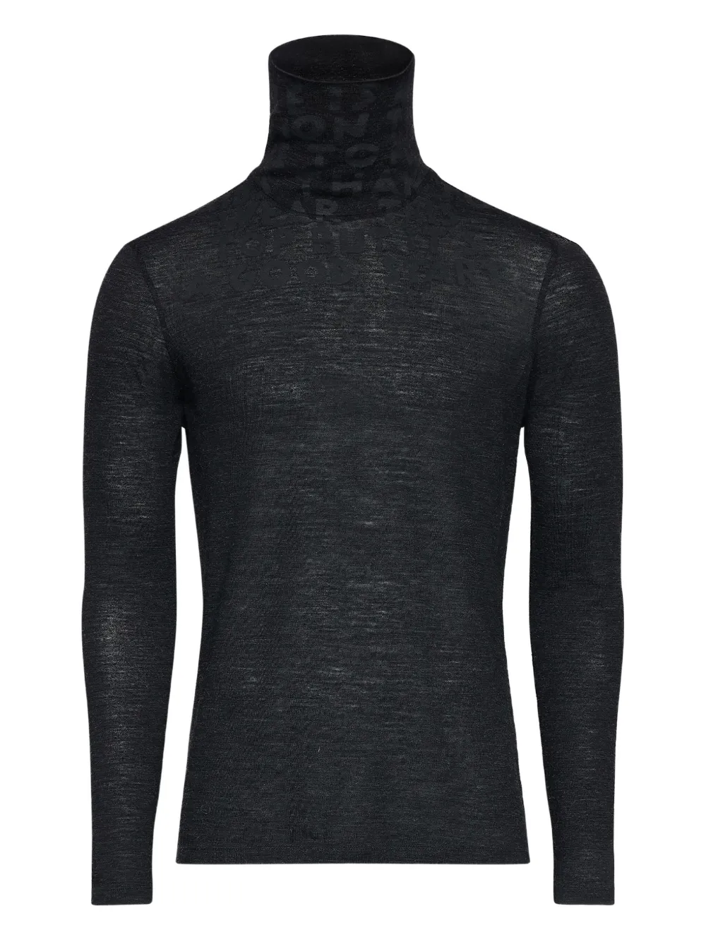 

Топ с высоким воротником MM6 Maison Margiela, черный