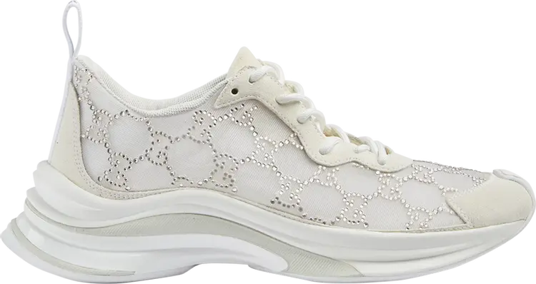Кроссовки Gucci Wmns Run Sneaker 'GG Crystal - White', белый