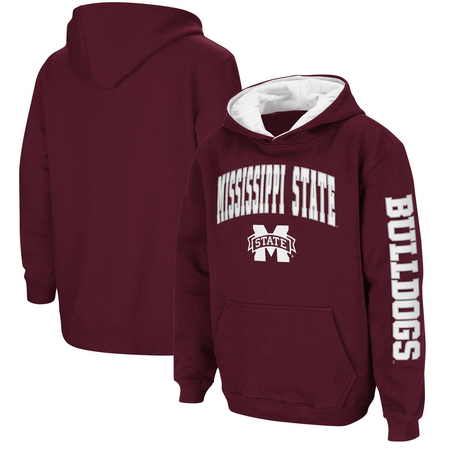 

Пуловер с капюшоном Youth Colosseum Maroon Mississippi State Bulldogs 2-Hit Team Colosseum