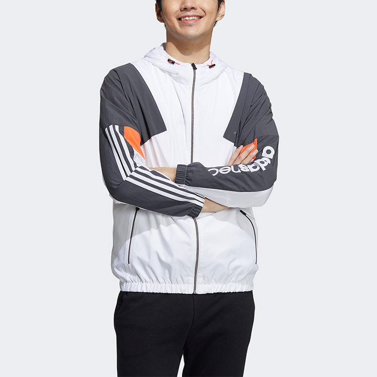 Куртка мужская бело-серая разноцветная Adidas Neo — фото 3