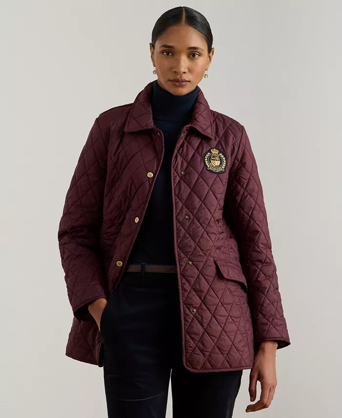 

Женская стеганая куртка с гербом Lauren Ralph Lauren, красный