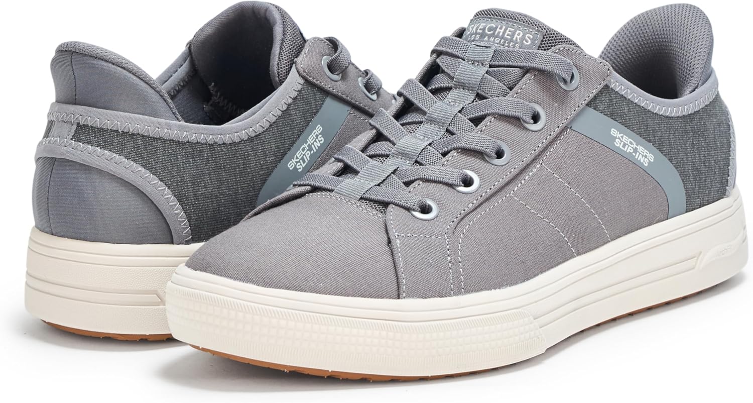 Мужские слипоны Skechers Arch Fit Arcade - Good 2 See без лишних движений, серый — фото 3