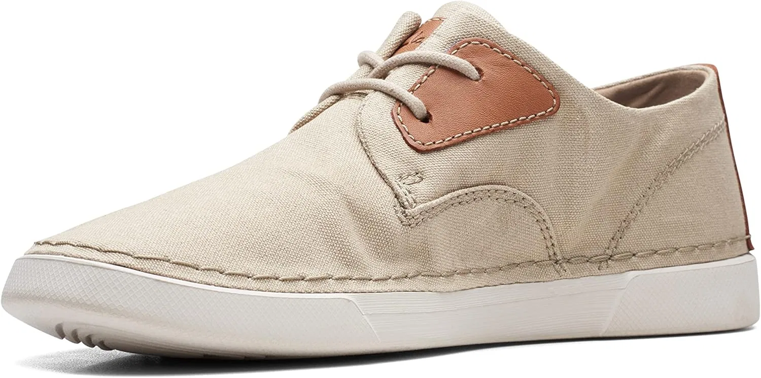 Мужские кроссовки Clarks Gereld Tie Trainers, 2-Sand Textile — фото 4