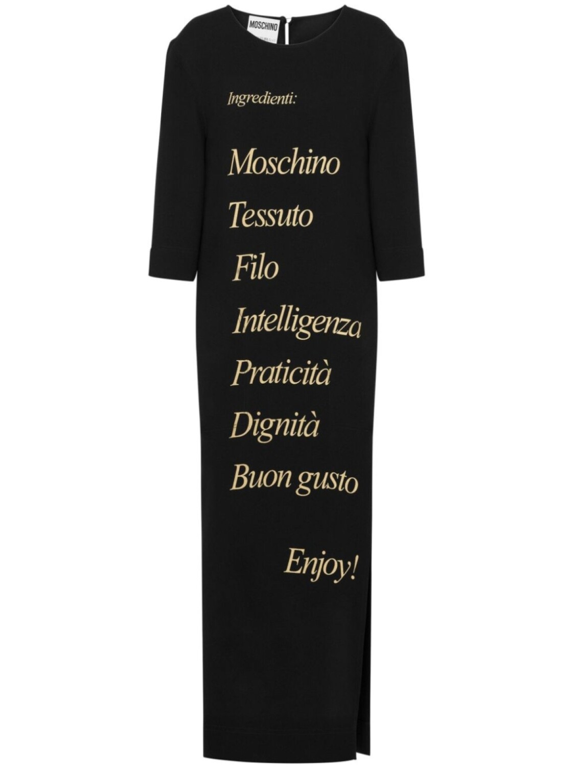 

Moschino платье с круглым вырезом и принтом, черный