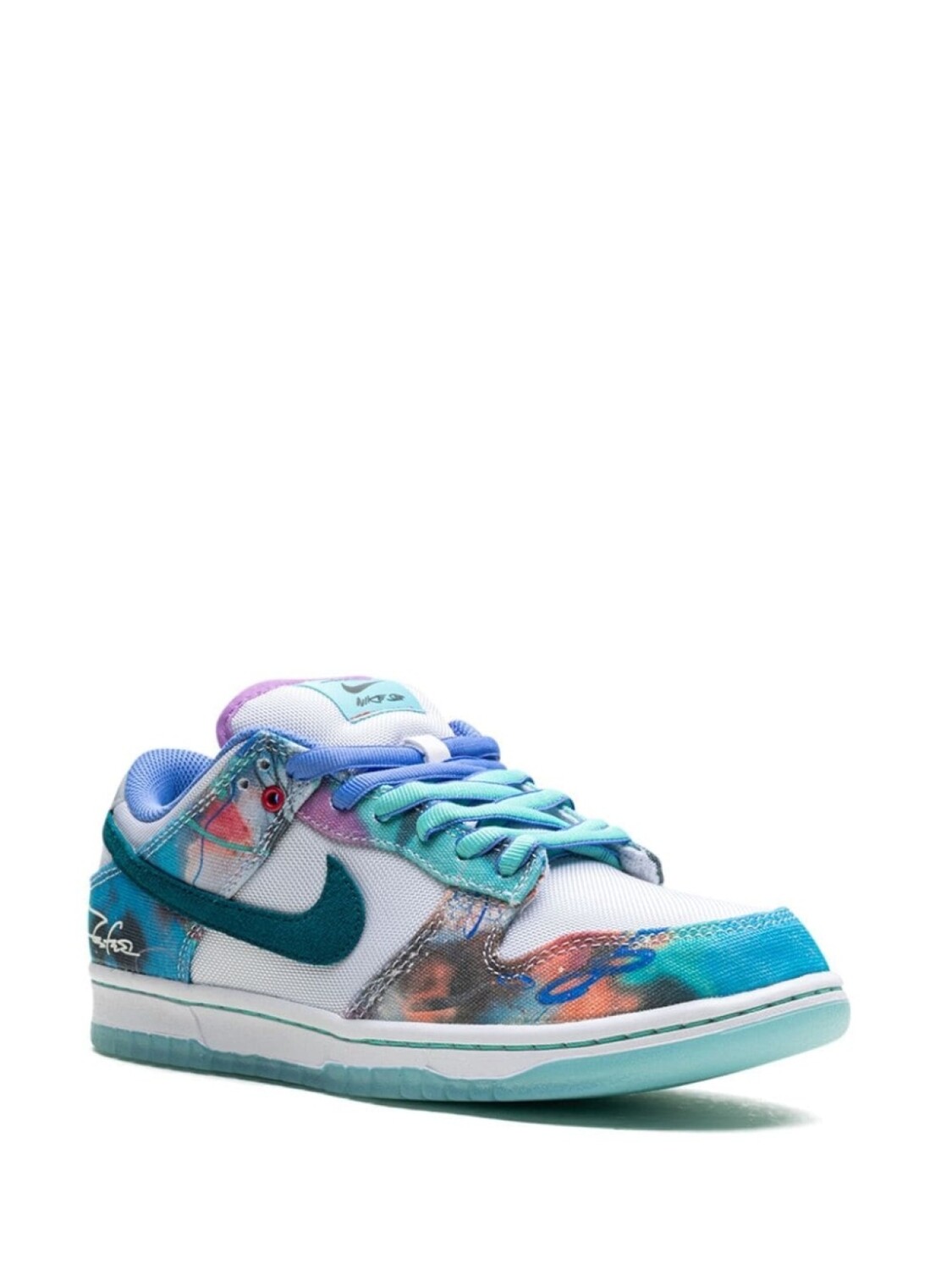 Nike кроссовки SB Dunk Low Bleached Aqua из коллаборации с Futura Laboratories, синий — фото 2