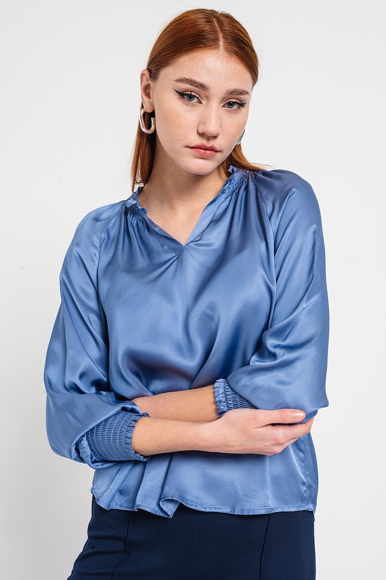 

Блузка с эластичными манжетами Esprit, синий