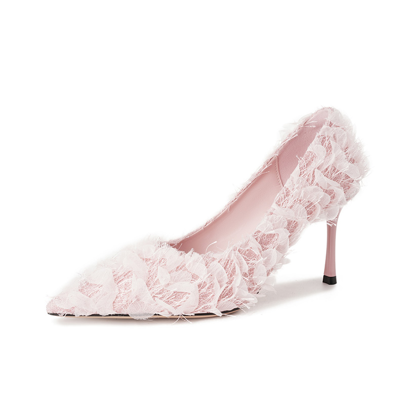 Zubumei Тонкие каблуки на шпильке женские розовые, цвет Pink