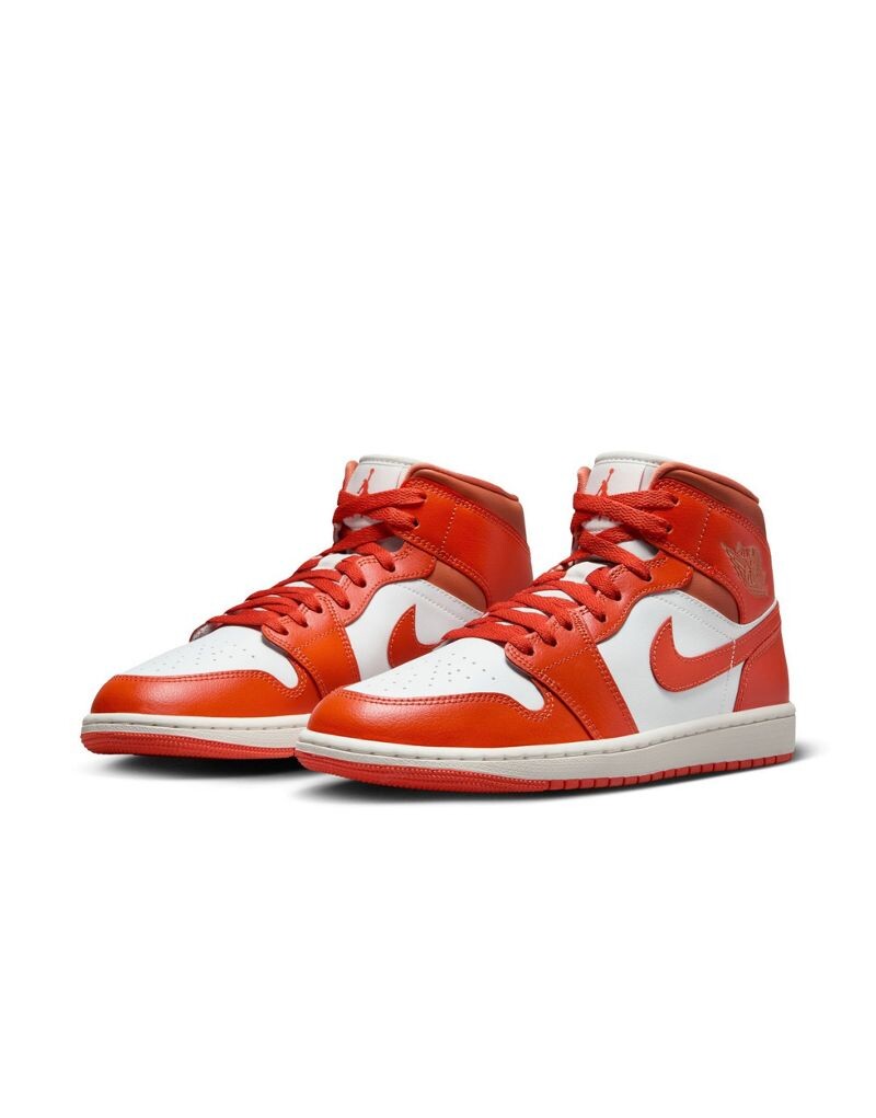 

Оранжевые кроссовки Nike Air Jordan 1 Mid, Оранжевый, Оранжевые кроссовки Nike Air Jordan 1 Mid