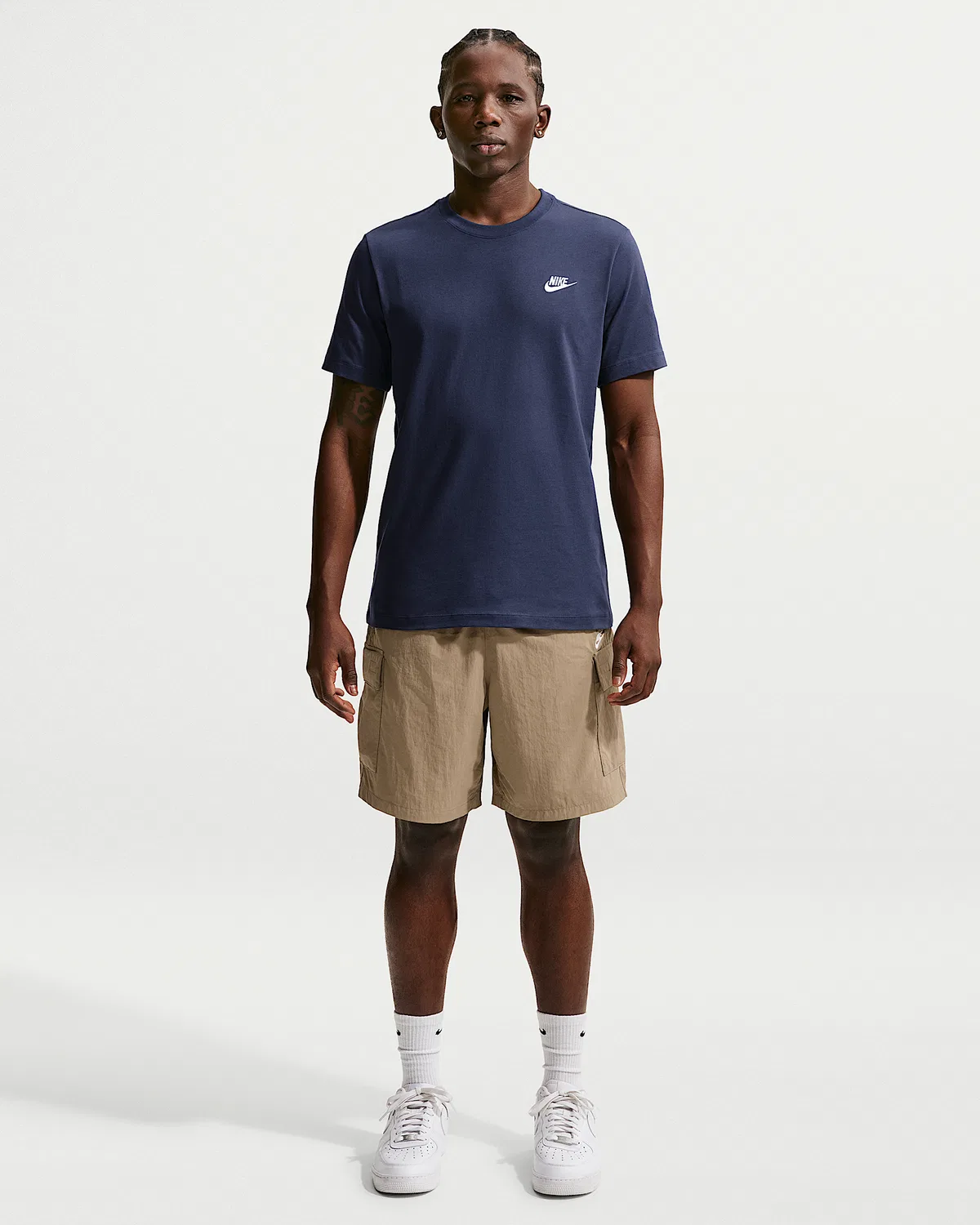 Мужские утилитарные шорты Nike Sportswear Club, Parachute Beige/White