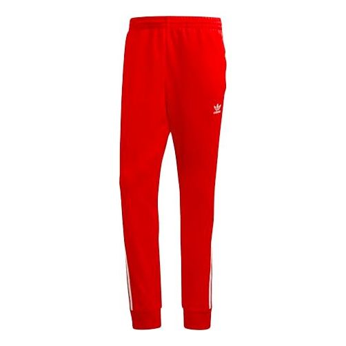 

Спортивные штаны adidas originals SST TP P logo Bundle Feet Athleisure Casual Sports Pants Red, красный