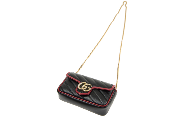 Миниатюрная сумка кроссбоди GUCCI Marmont из овчины — фото 4