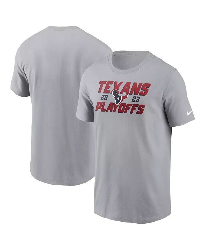 

Мужская серая футболка Houston Texans 2023 NFL Playoffs Iconic Nike, серый
