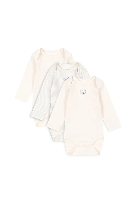 

Детский боди FIO STRIPE 3 PACK LS BODY OCS 3-pack Fanga Fontana, бежевый