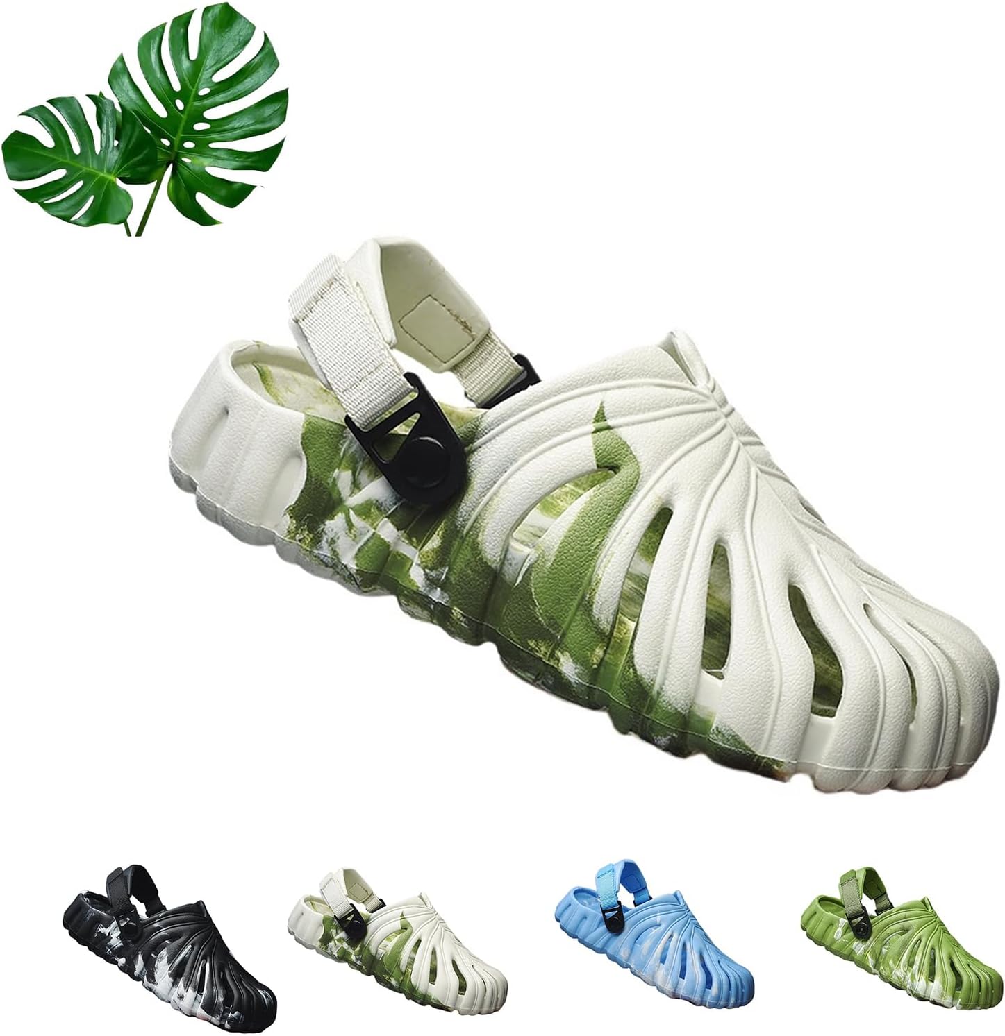 

Тапочки Monstera, мягкие, с нескользящей подошвой, дышащие для пляжа, разноцветные обувь Monstera, толстая подошва, унисекс для дома и улицы Generic