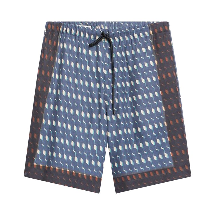 

Шорты Dries Van Noten Loose Fit Elasticated Shorts, синий, Серый, Шорты Dries Van Noten Loose Fit Elasticated Shorts, синий