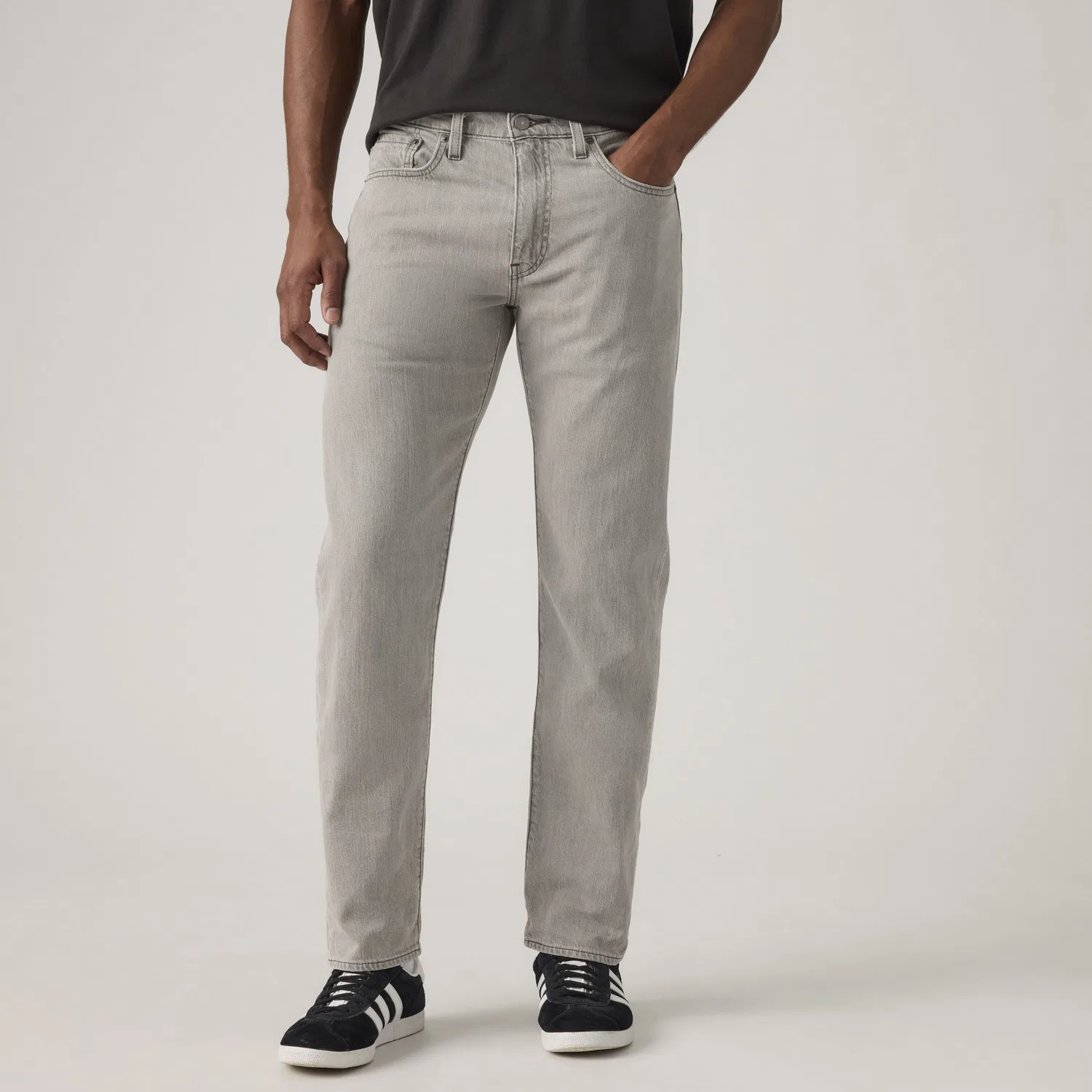 Мужские джинсы 502 Taper из льняной ткани + деним Levi's, Grey — фото 2