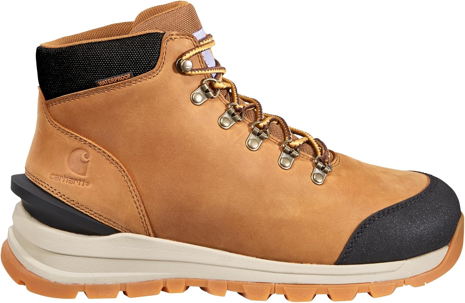 Мужские рабочие ботинки Carhartt Gilmore с водонепроницаемым мягким носком, высота 5 дюймов, Light Brown Oil Tanned — фото 2