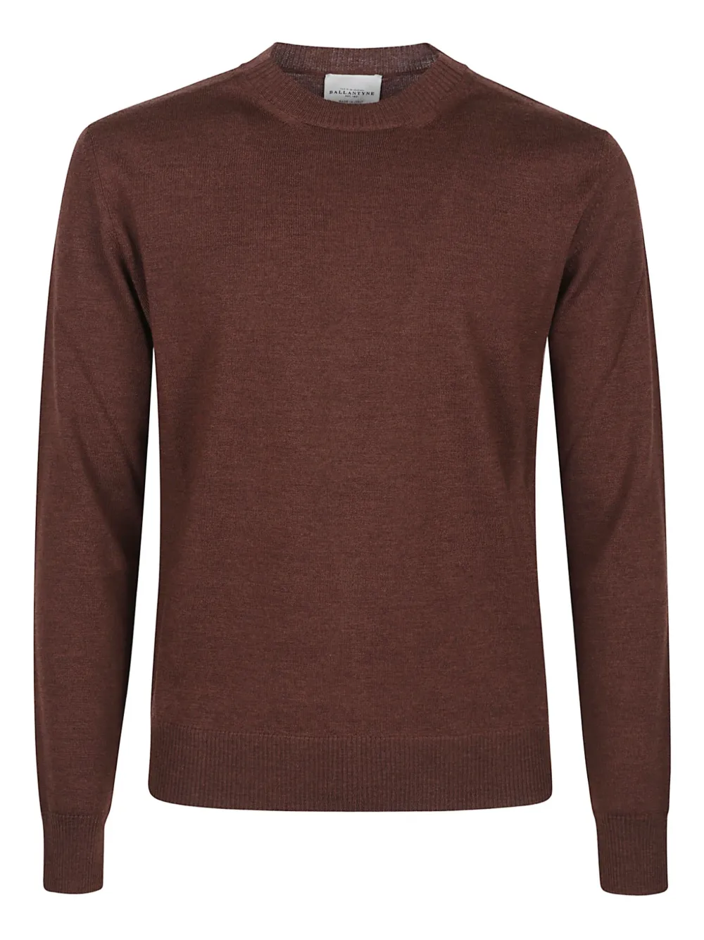 

Джемпер с круглым вырезом из мериносовой шерсти Ballantyne, коричневый