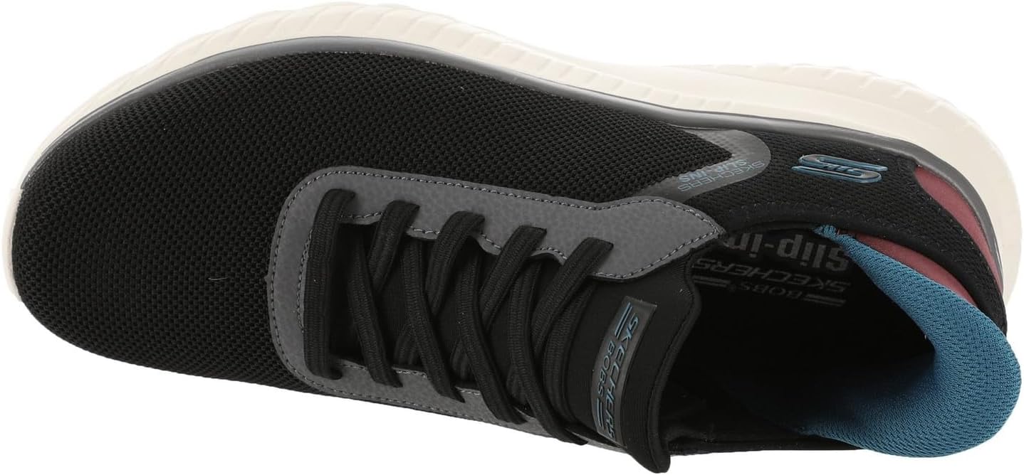 Мужские слипоны Skechers Bobs Squad Chaos - Solid Tour, черный — фото 2