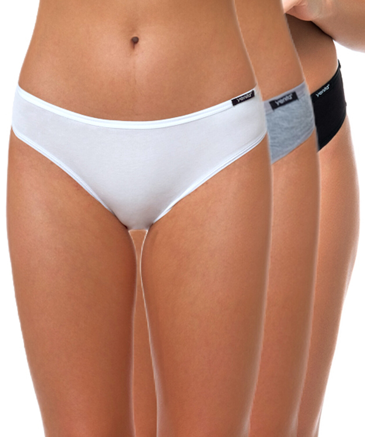 

Трусы Yenita Bikini (3er Set) Modern Collection, цвет schwarz grau weiss
