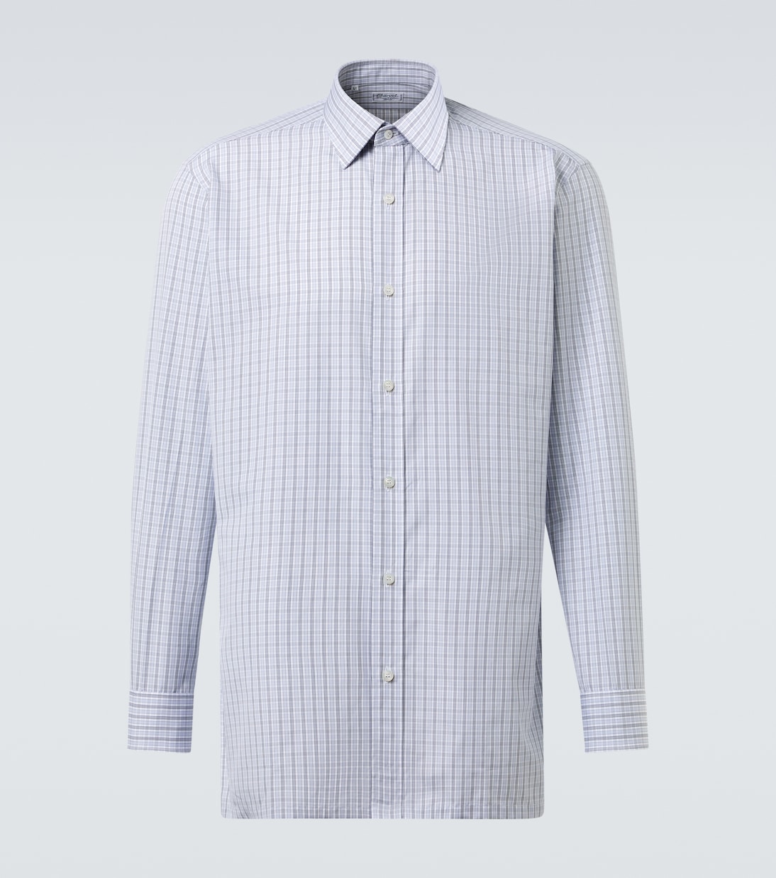 

Рубашка из клетчатого поплина Charvet, Green Grey Check