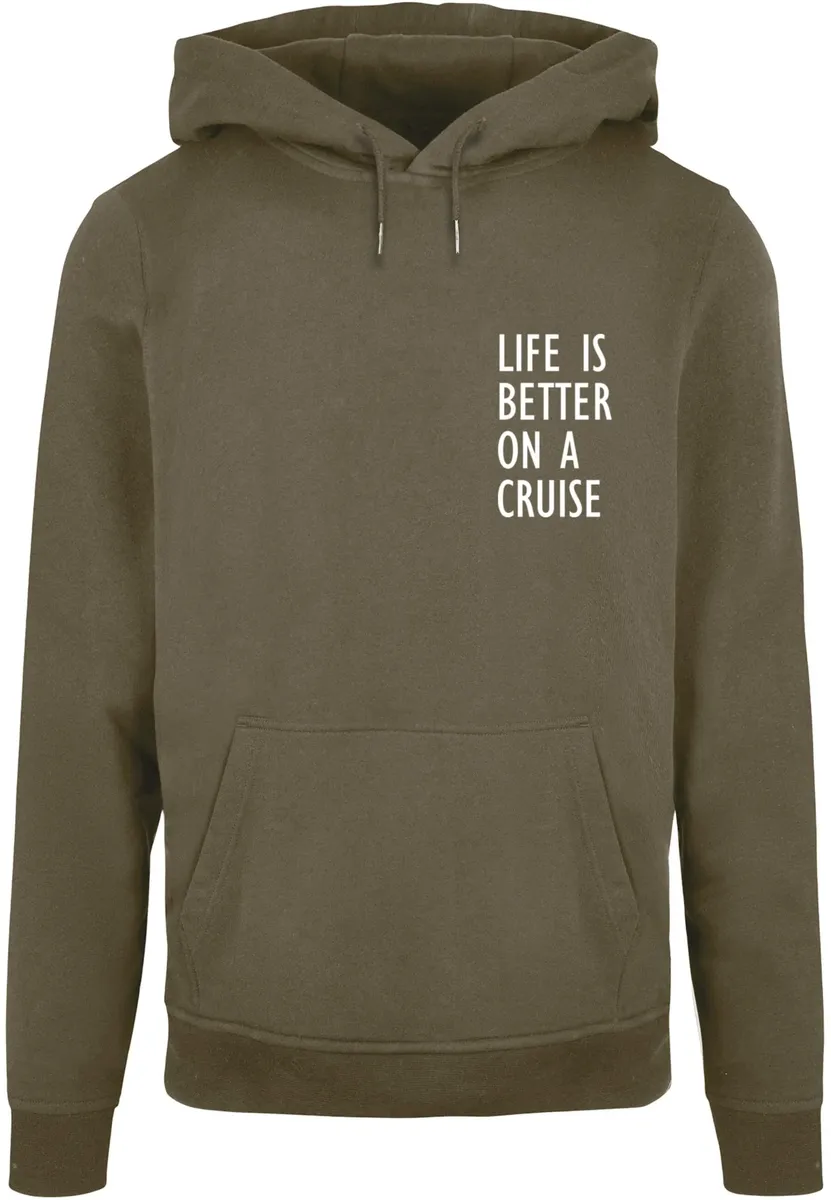 

Толстовка с капюшоном Merchcode " Merchcode Men's Life Is Better Basic Hoody", оливковый