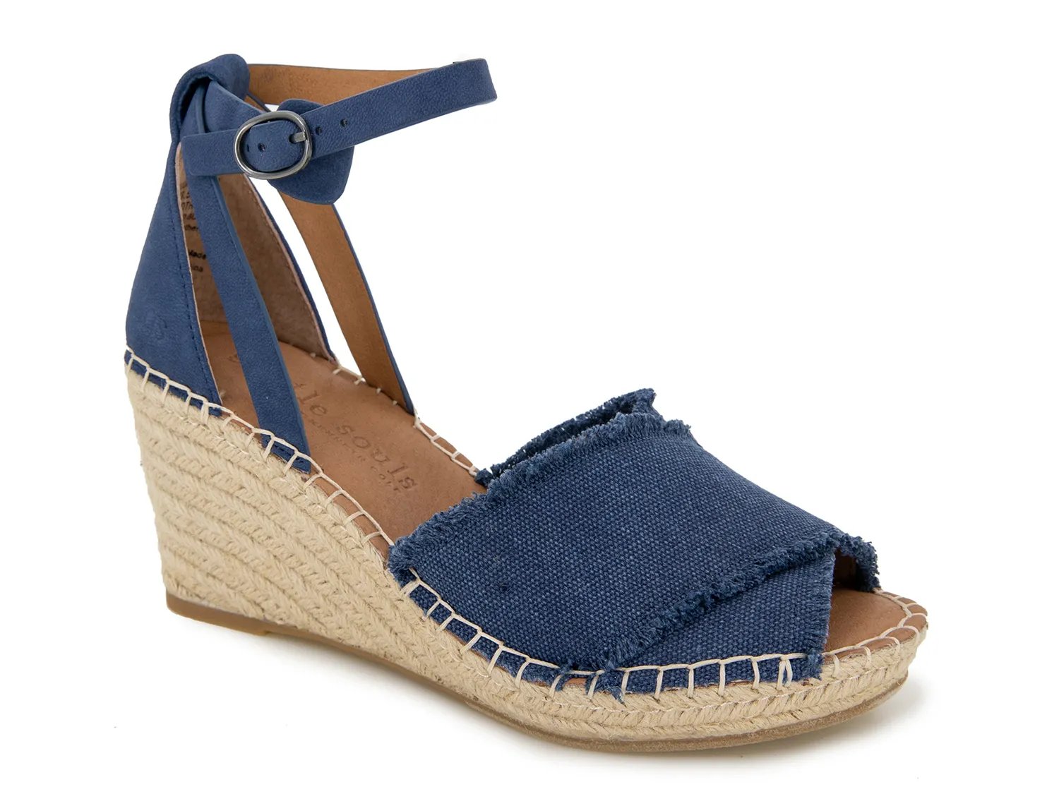 Сандалии Gentle Souls by Kenneth Cole Charli Wedge Sandal, Blue Denim