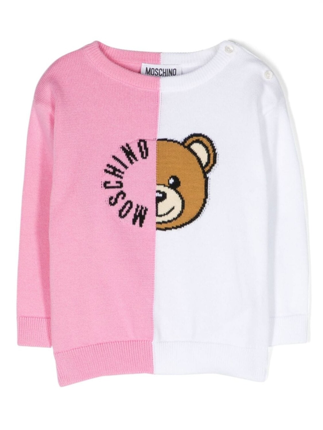 

Moschino Kids джемпер Teddy Bear в стиле колор-блок, розовый