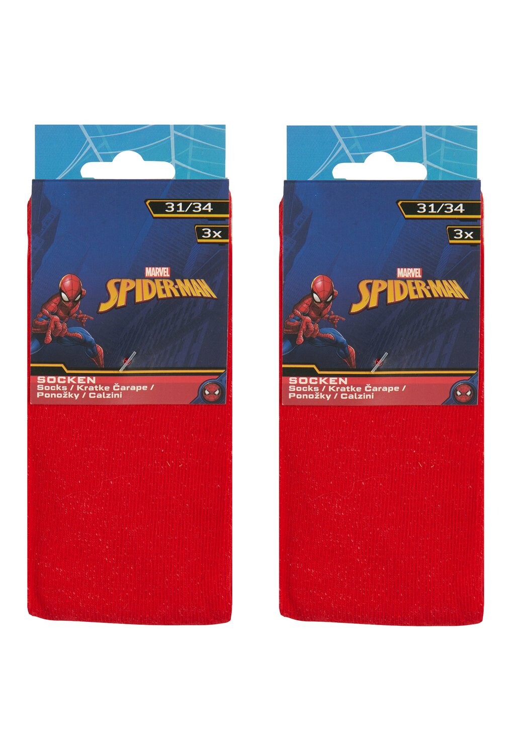 Носки SPIDER MAN 6PACK Spiderman, светло-красный