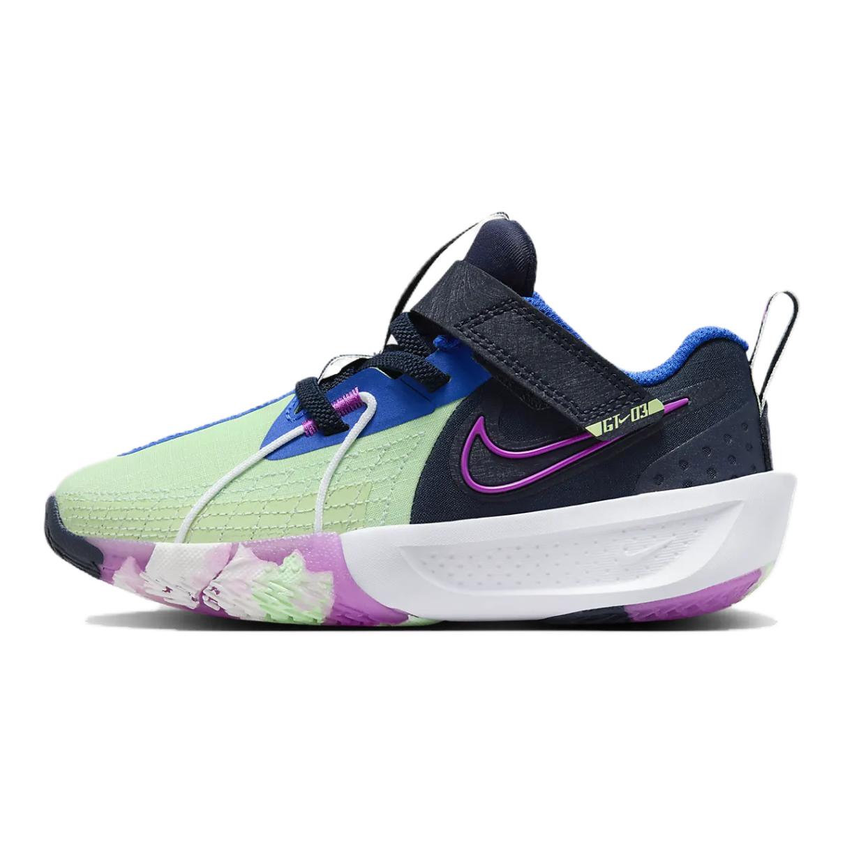 

Nike Баскетбольные кроссовки Air Zoom GT Cut 3 с амортизацией, износостойкие, низкие, детские, зелено-синие