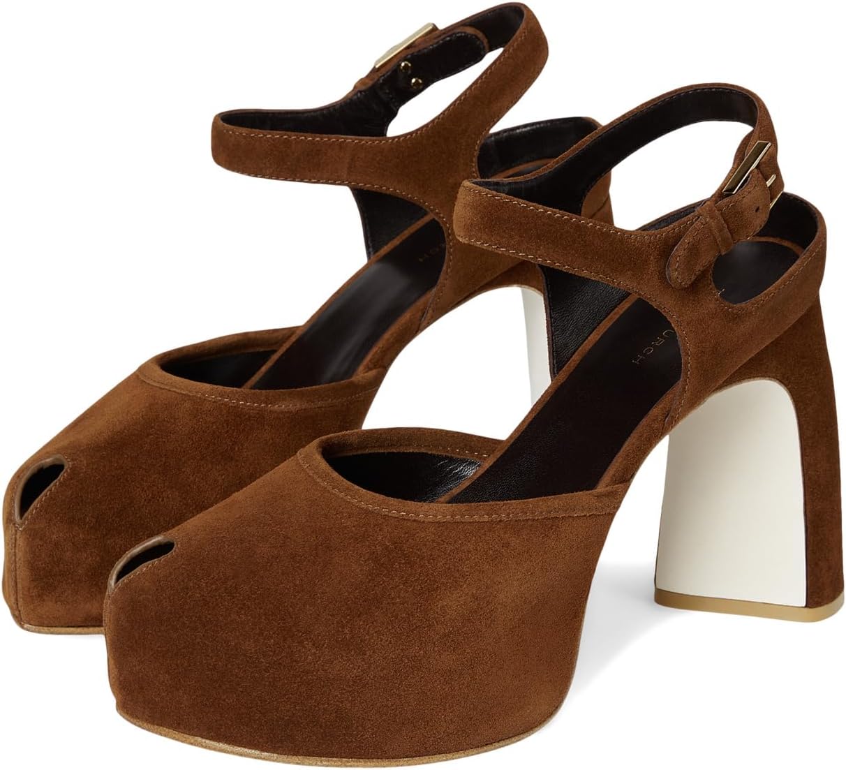 Туфли Tory Burch Women's Peep-Toe Platform 110mm, Cognac Brown