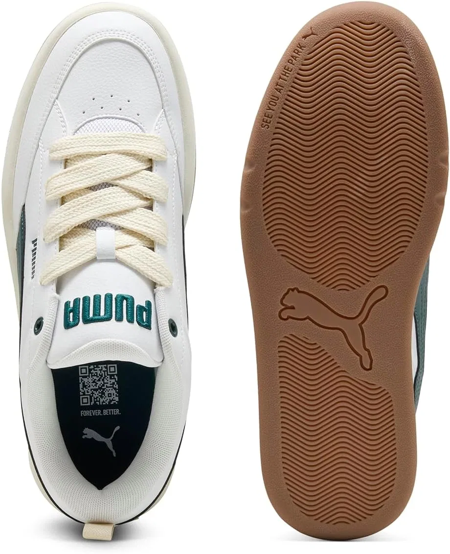 Кроссовки унисекс PUMA Park Lifestyle Schuhe Turnschuhe 395084 01, Puma White Green Terrain — фото 4