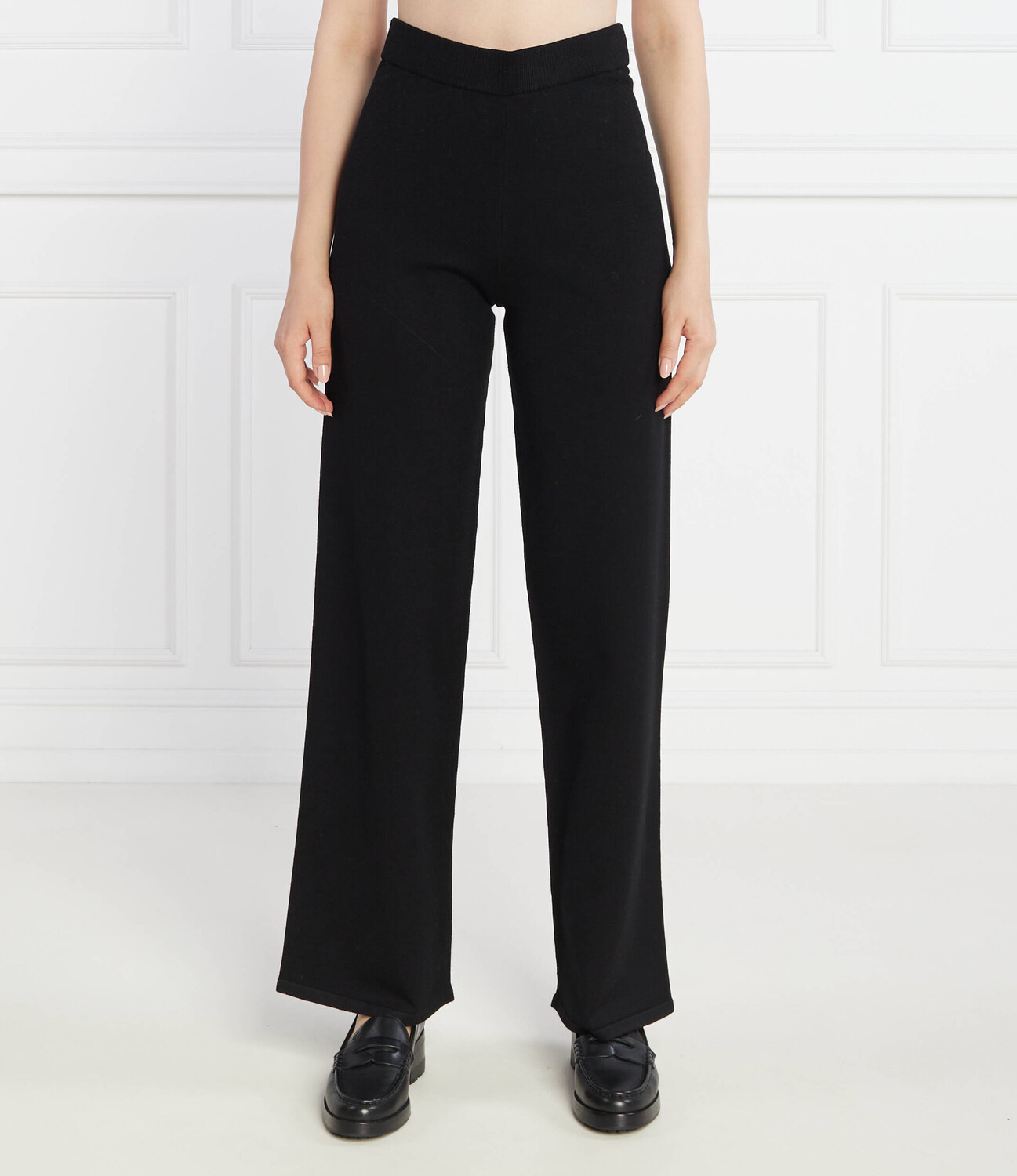 

Брюки Max Mara Leisure di maglia GIROTTA Regular Fit, черный