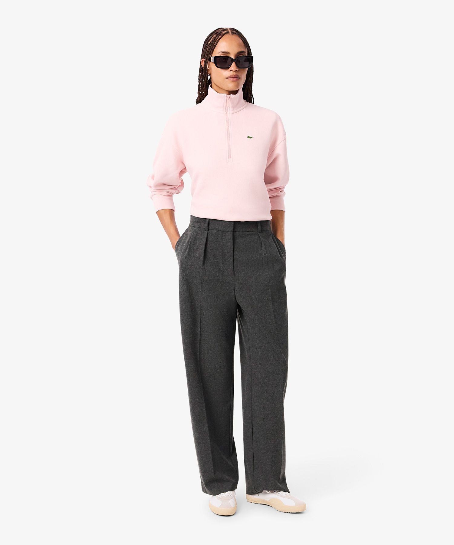 Брюки LACOSTE фланелевые широкие Gray — фото 2
