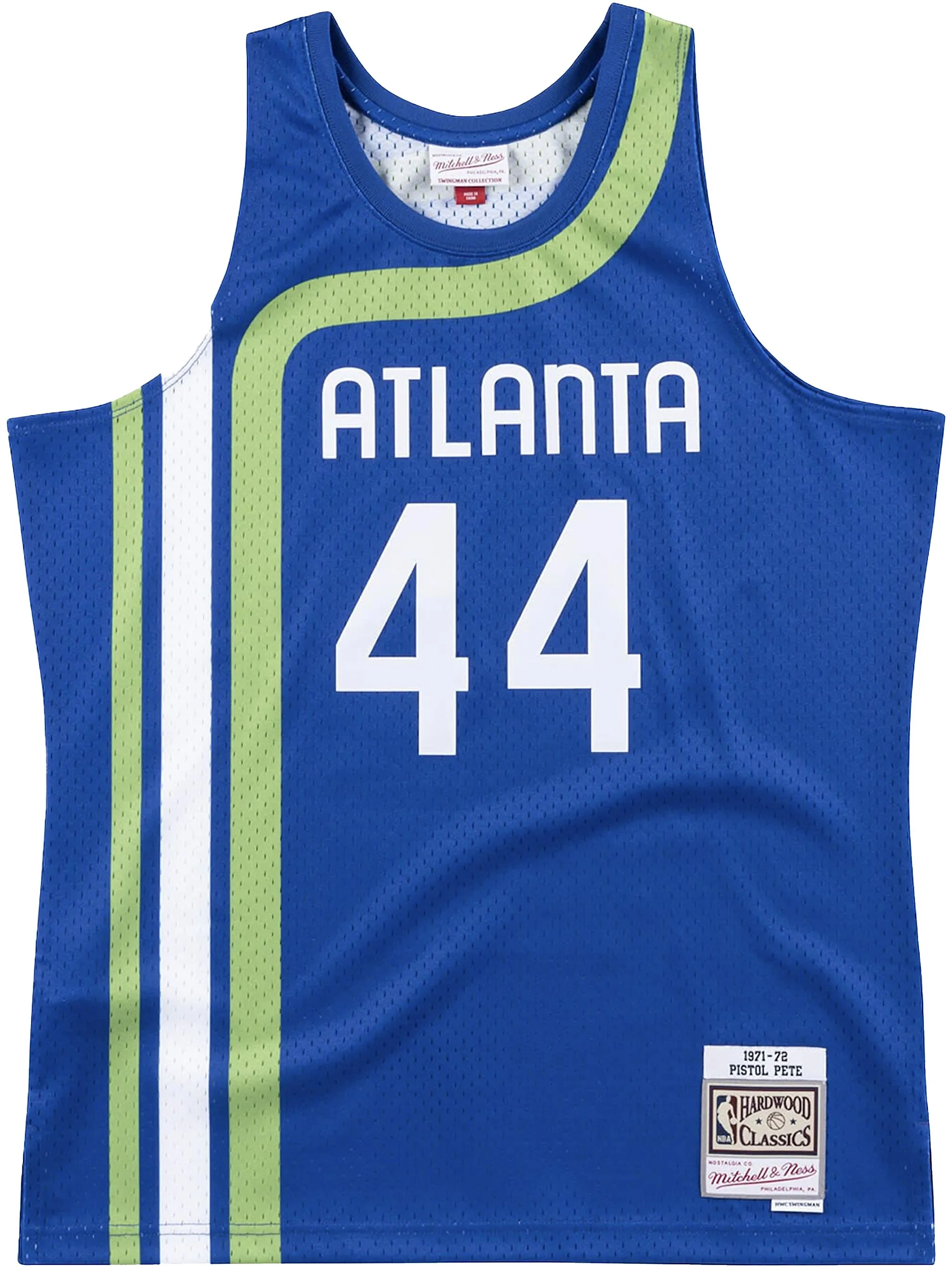 

Топ NBA Swingman Hawks 1971 Pete Maravich Mitchell & Ness, синий