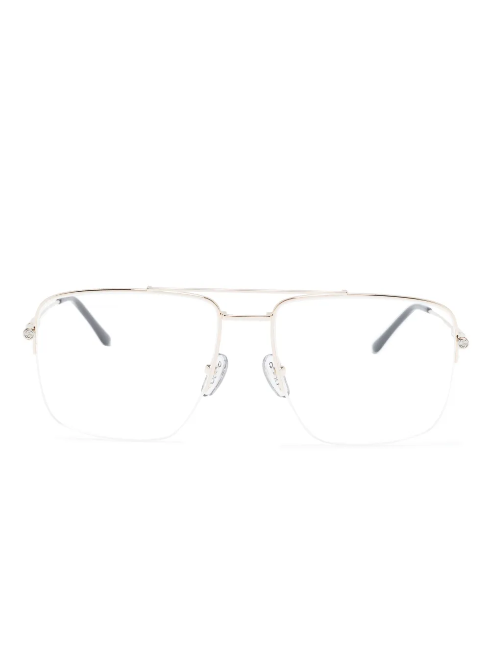 

Очки в квадратной оправе с логотипом Gucci Eyewear, серебяный