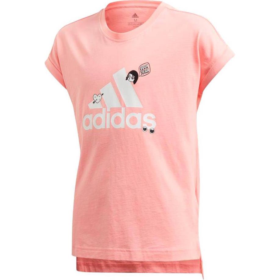 

Футболка для начальной школы Adidas, розовый