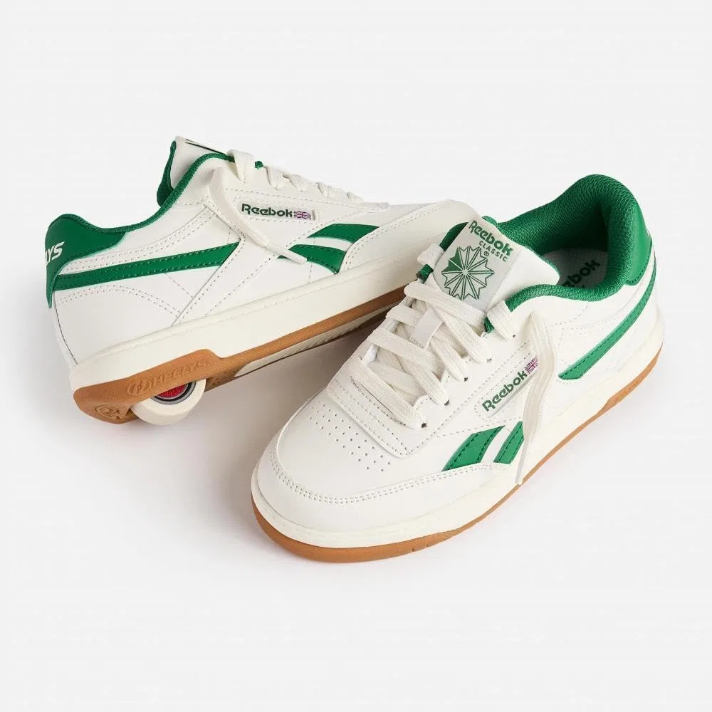 Кроссовки с колесиками Heelys Club C, Cream/Green — фото 2