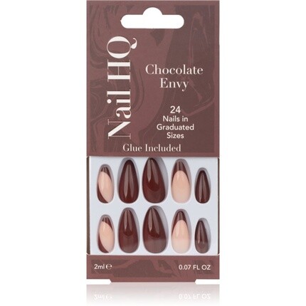 

Nail HQ Almond Fake Nails Chocolate Envy 24 шт.