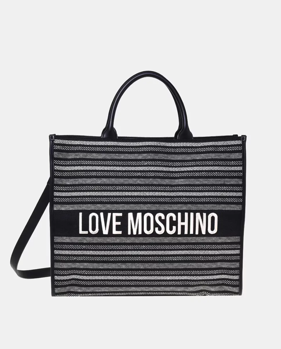 

Черная сумка на молнии Love Moschino, чёрный, Черный, Черная сумка на молнии Love Moschino, чёрный